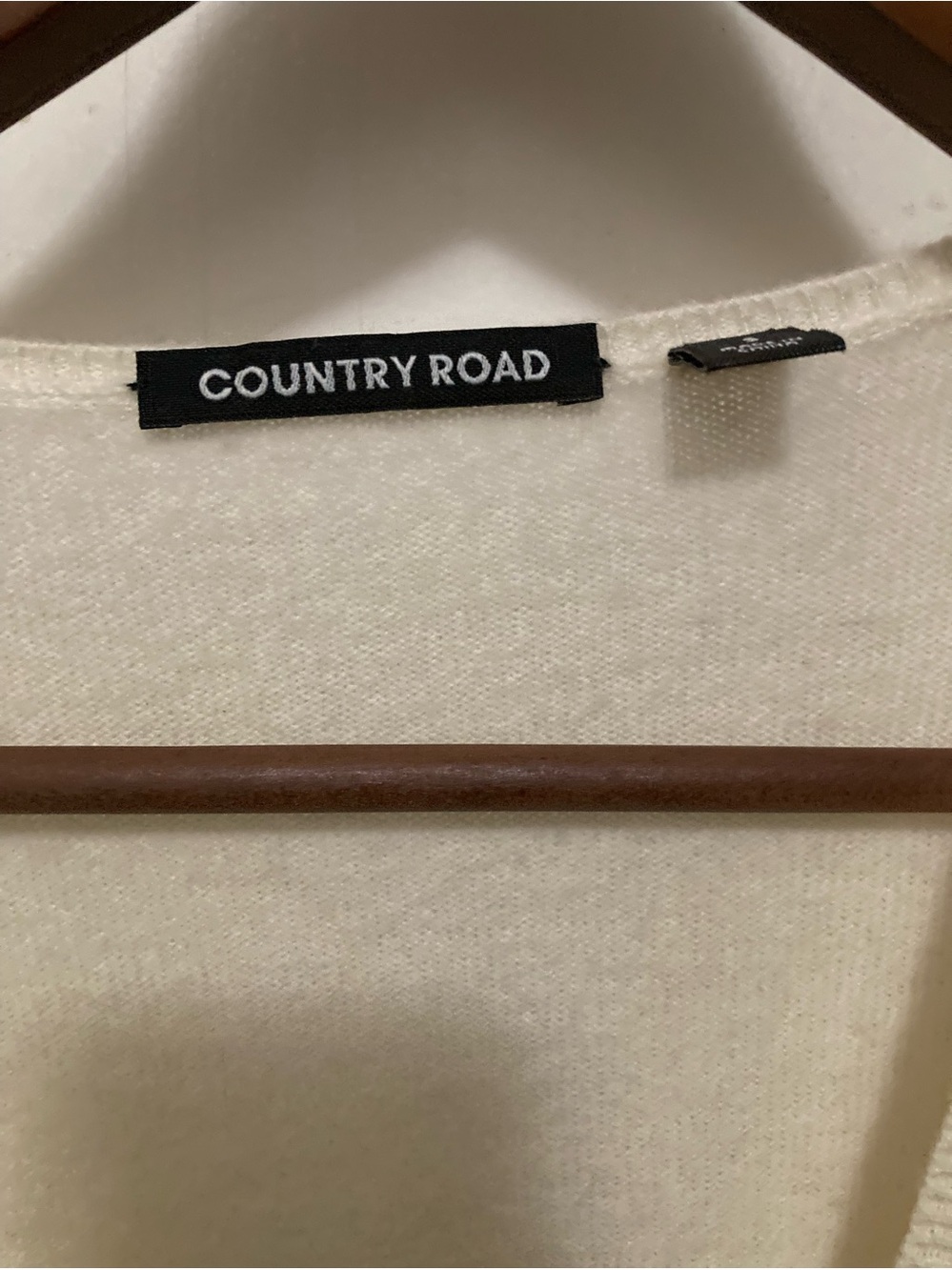 Country Road small cream colored cashmere wrap sweater